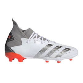 Adidas Predator Freak.2 Fg M S24190 Fußballschuhe grau-weiß grau