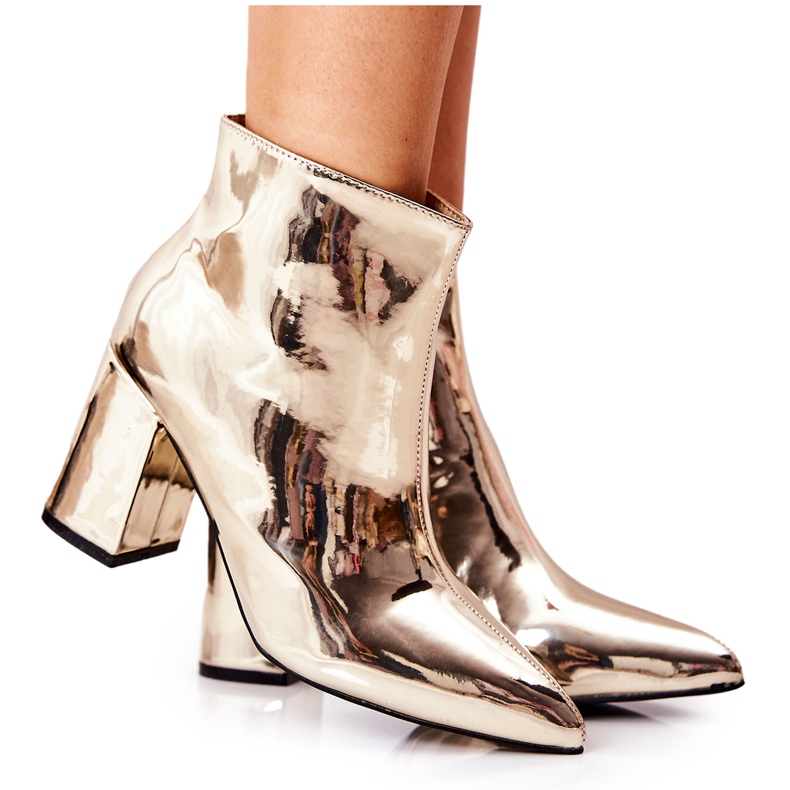 WS1 Damenstiefel mit hohem Absatz Mirrored Golden Ferty