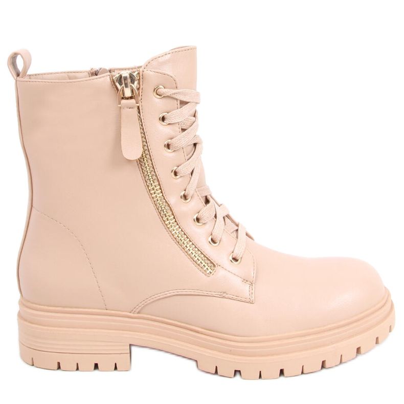 Schnürstiefel von Dontre Nude beige