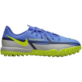Nike Phantom GT2 Academy Tf Jr DC0817 570 Fußballschuhe grau blau blau