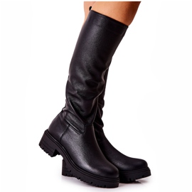 Lederstiefel Schwarz Nicole 2685