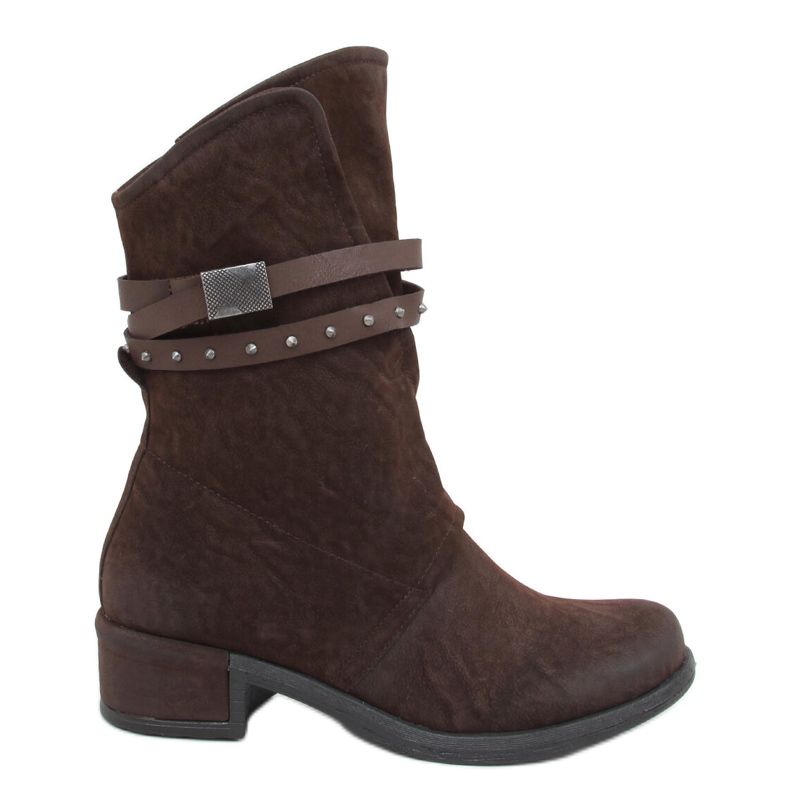 Militärische Damenstiefel Aina Brown braun