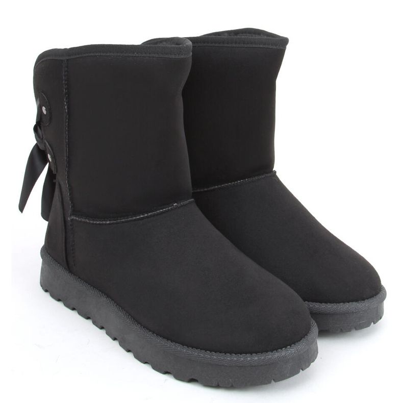 Schneestiefel von Emusy mit Schleifen in Stella Black schwarz