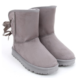 Schneestiefel von Emusy mit Schleifen in Stella Grey grau