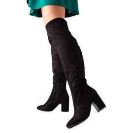 Super Me Klassische Stiefel mit hohem Absatz schwarz