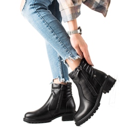 Evento Klassische Stiefel mit dekorativem Reißverschluss schwarz