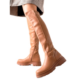 Sixth Sense Modische Kamelstiefel beige