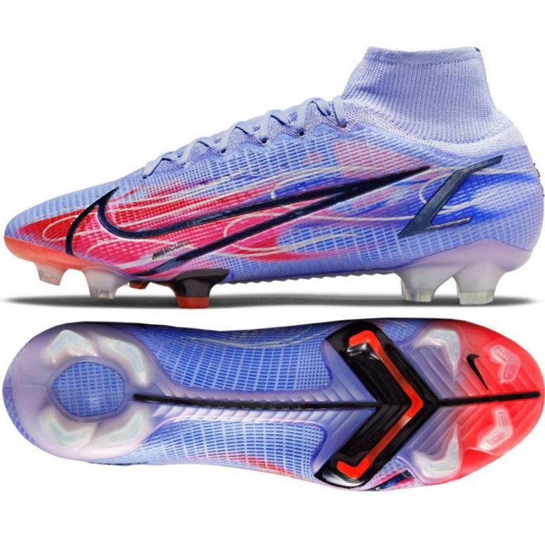 Nike Mercurial Superfly 8 Elite Km Fg M DB2859 506 Fußballschuhe mehrfarbig rosen und purpur