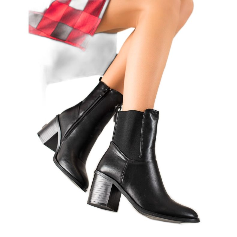 Laura Mode Elegante Stiefel schwarz