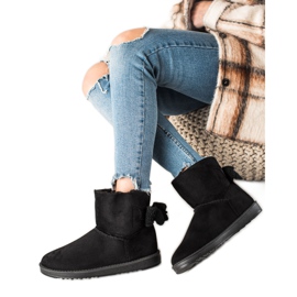 TRENDI Mukluki aus schwarzem Wildleder