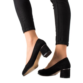 Sabatina Wildlederpumps mit Zirkonia schwarz