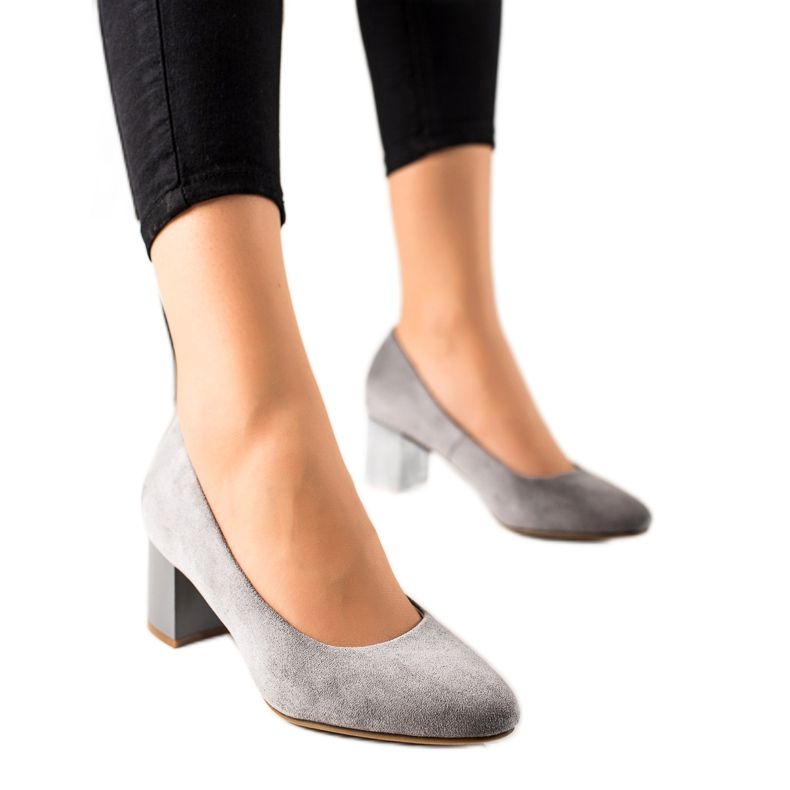 M.Daszyński Graue Pumps