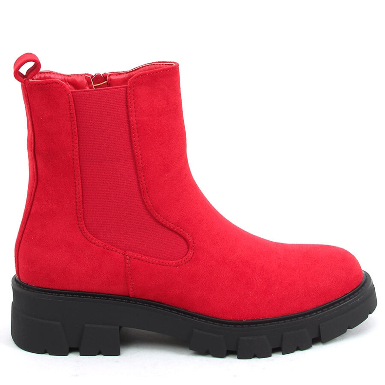 Hege Rote Chelsea-Stiefel aus Wildleder