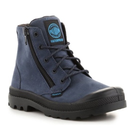 Palladium Pampa Hi Lea Gusset Jr 52744-432 Schuhe blau