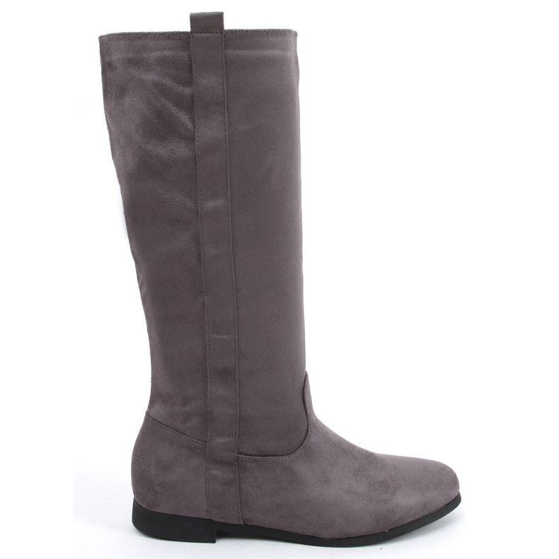 Flatty Graue flache Stiefel