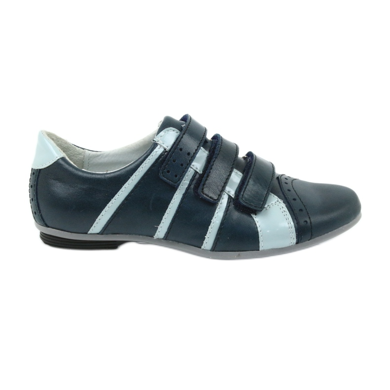 Mido Lederschuhe für Klettmutter Mido Marine Blau