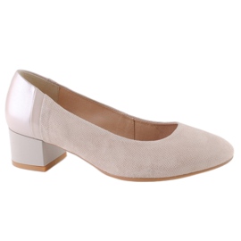 Marco Shoes Lederpumps 0887P Absatz beige