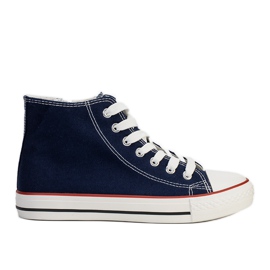 Mediana marineblaue knöchelhohe Turnschuhe