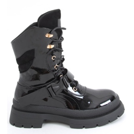 Military lackierte Stiefel von Jens Black schwarz