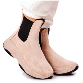 WS1 Plateaustiefel Wildleder Beige Nicci