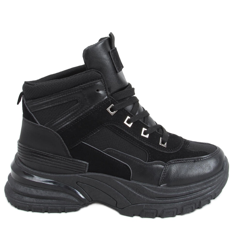 Diana Schwarze High-Top-Sneakers