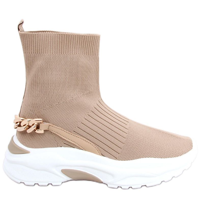 Sock Ankle Boots von Gina Khaki beige