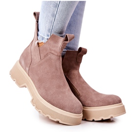 Lewski Shoes Wildleder Workery Lewski 3104 / P Cappucino Stiefel beige