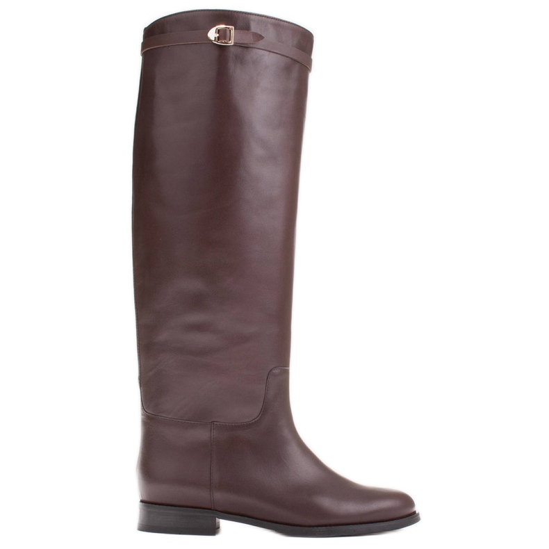 Marco Shoes Lederstiefel für eine breite Wade braun