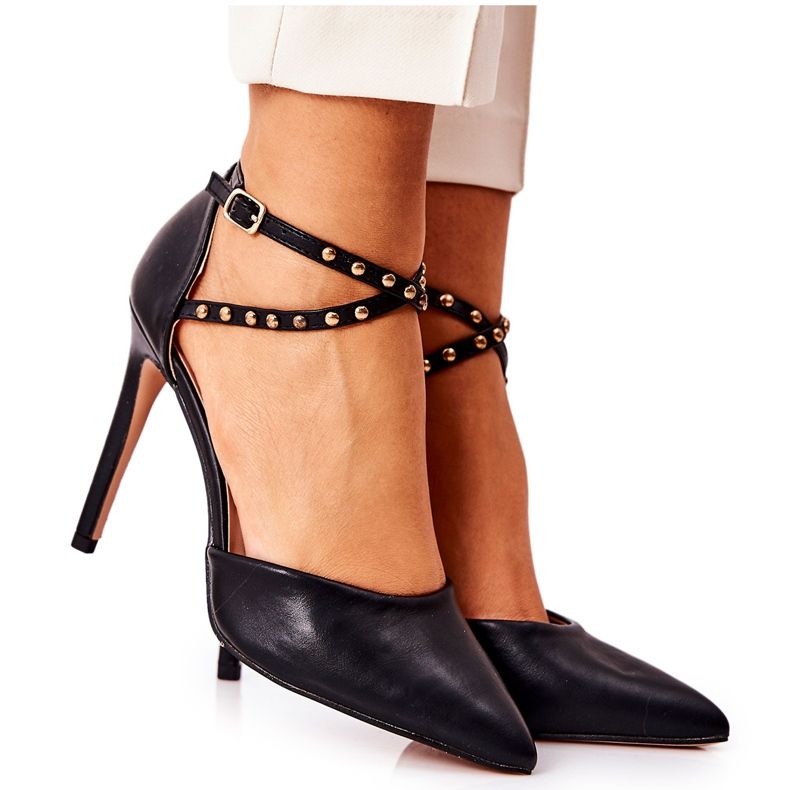 WS1 Stilettos mit Streifen Schwarze Jets Remmes