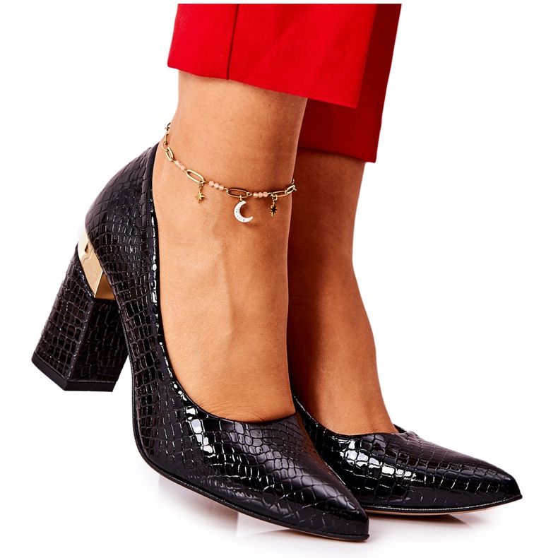 Lewski Shoes Lederpumps Lewski Snake 3117 Schwarz