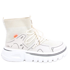 Malin Beige Sockensportschuhe