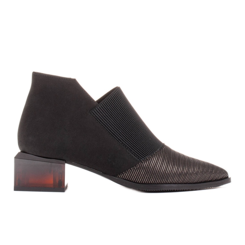 Marco Shoes Nubukstiefel mit Gummi im Obermaterial schwarz