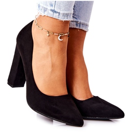 WS1 Wildlederpumps Auf Einer Schwarzen Valoris-Leiste