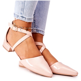 WS1 Lackpumps auf niedrigen Absätzen Beige Giovanna