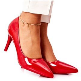WS1 Lackierte klassische Pumps Stilettos Red Elinne rot