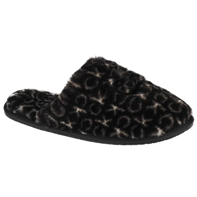 Calvin Klein Slipper Mule Fur Mono Hausschuhe HW0HW00536-0GK schwarz
