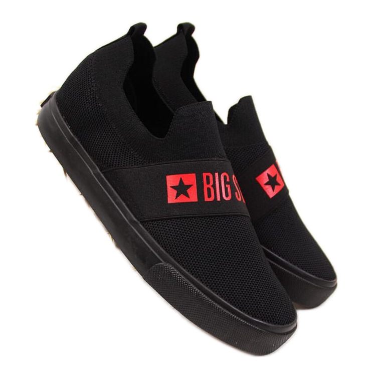 Schwarze Sneaker zum Hineinschlüpfen Big Star W FF274221