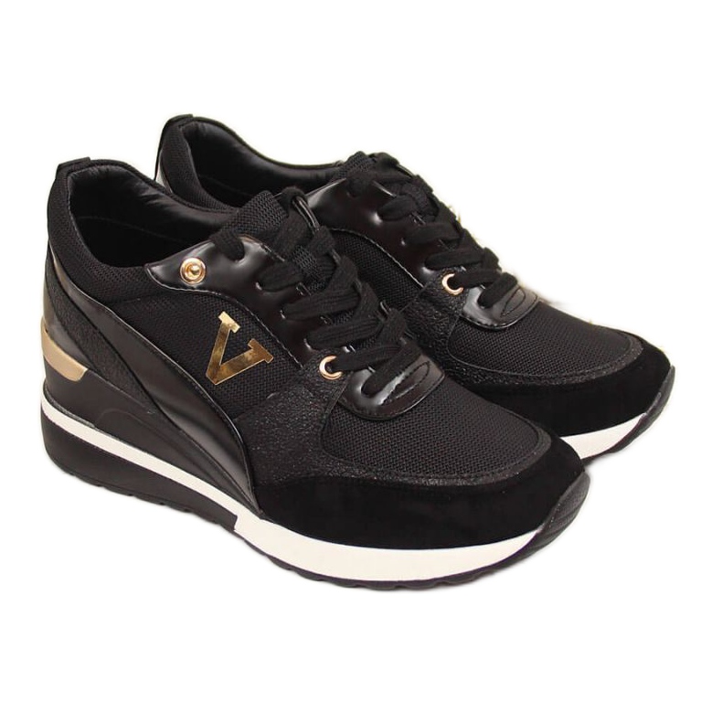 Keil Turnschuhe Potocki W WM747A schwarz golden