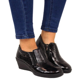 Lackierte Lederschuhe Helios W 389 schwarz