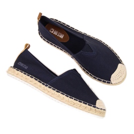 Textil-Espadrilles Big Star W HH274500 marineblau beige
