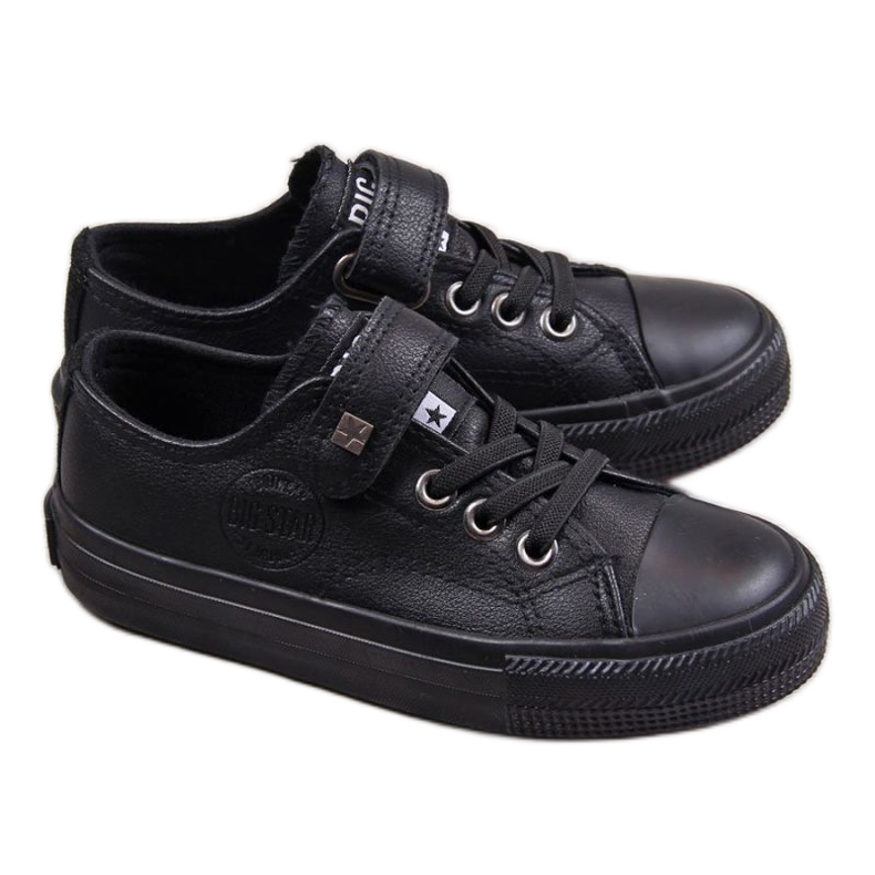 Turnschuhe mit Klettverschluss Big Star Jr EE374034 schwarz weiß