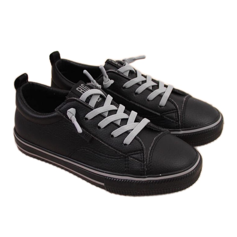 Low-Top-Sneaker mit Kunstleder Big Star Jr HH374038 schwarz weiß