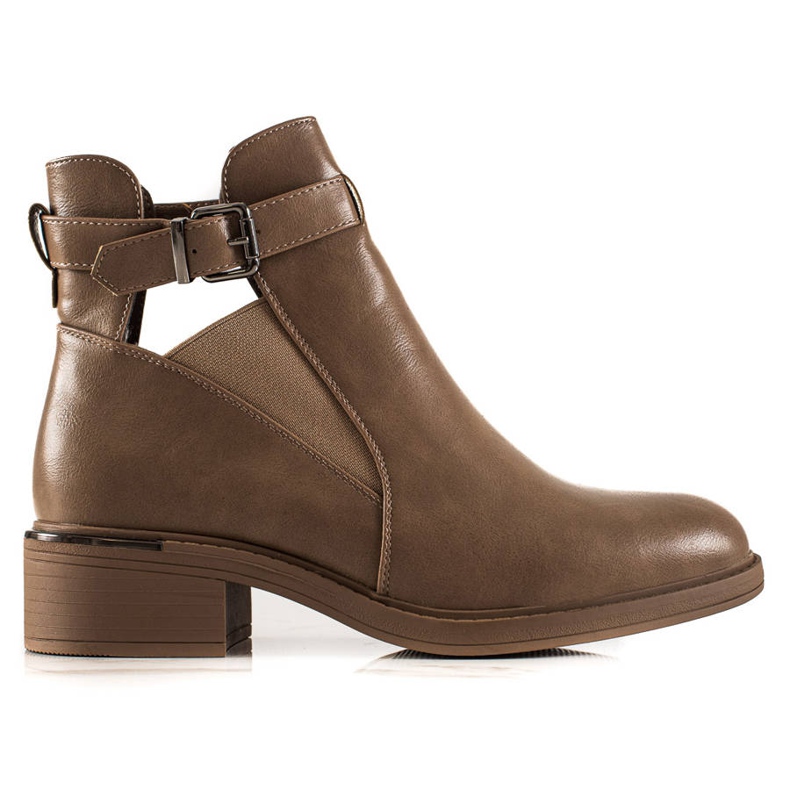 Marquiz Braune Booties mit einem Schnitt