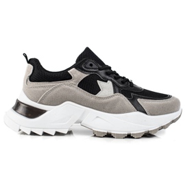 Sweet Shoes Graue und schwarze Turnschuhe