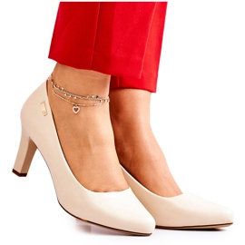 Damenpumps Sergio Leone Beige Matt Orsola