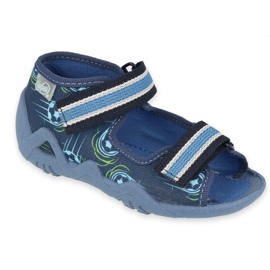 Befado gelbe Kinderschuhe 250P100 blau