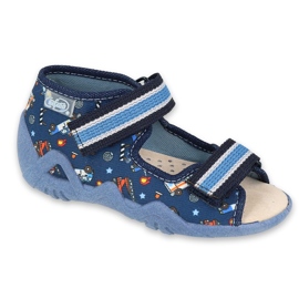 Befado gelbe Kinderschuhe 350P028 blau