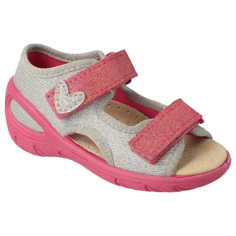 Befado Kinderschuhe VPE 065P177 rosa silber- grau
