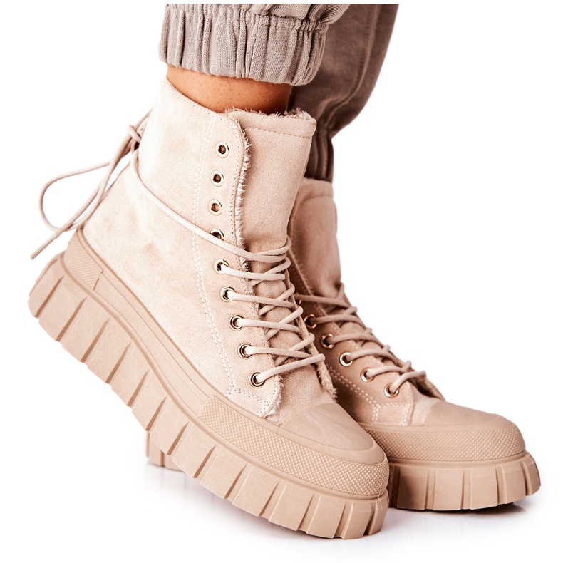 PH1 Warme Sneakers auf der Plattform Beige Marlow