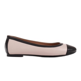 Marco Shoes Bequeme Ballerinas mit Besatz beige schwarz